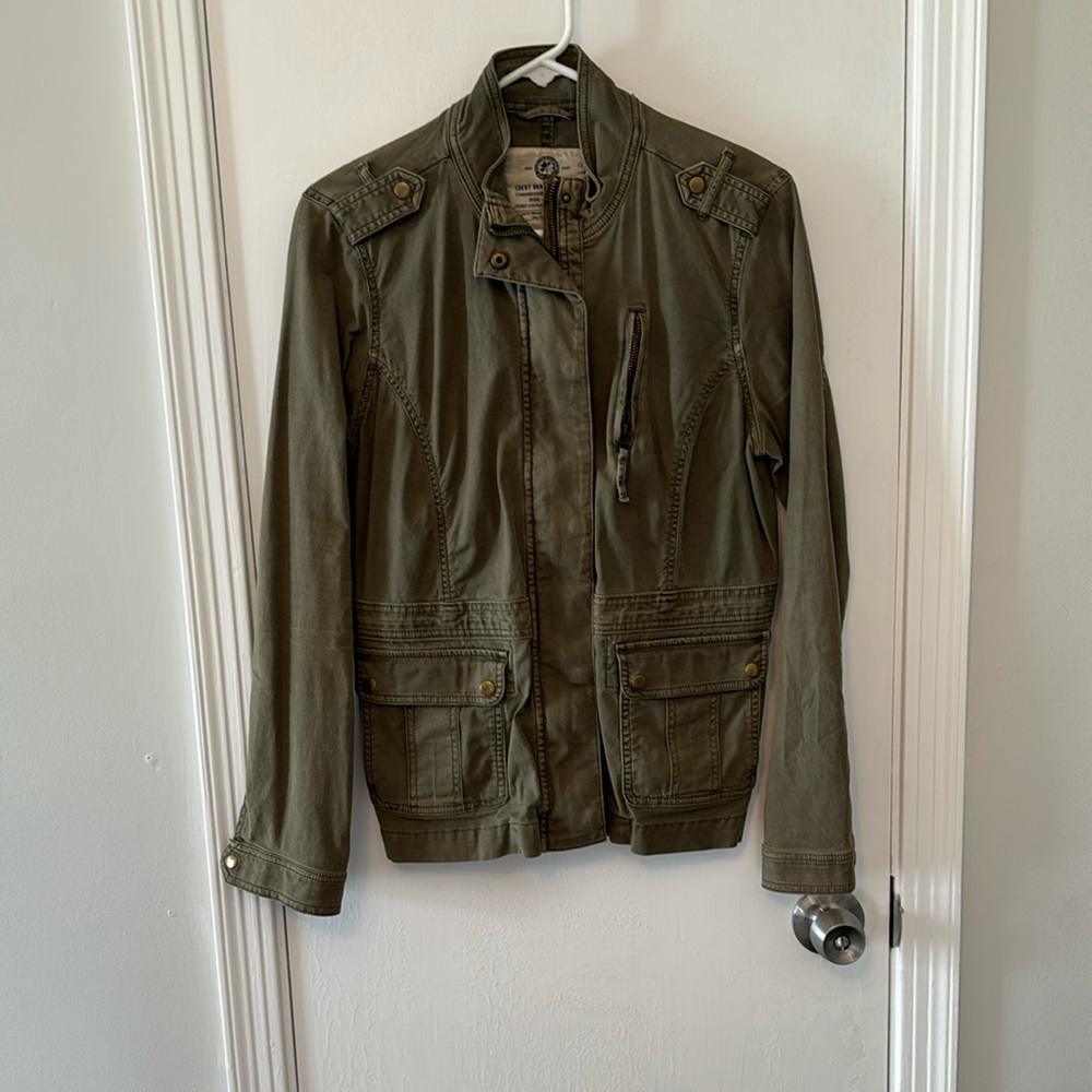 Lucky Brand Olive Green Military Jacket size medium